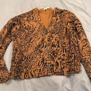 Animal print cardigan